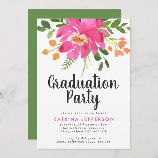 Partei für die Aquarellenbildung Einladung (Vorne/Hinten)