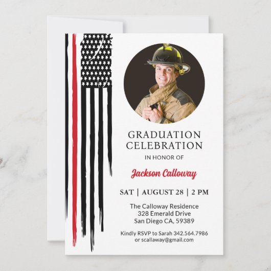 Partei für die Ausbildung von Feuerwehrleuten in d Einladung (Vorderseite)