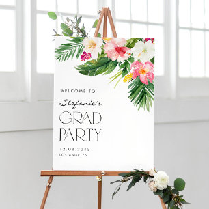 Partei für die Bewertung tropischer Blume Poster