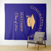 Partei für die gelbe und blaue Graduierung Wandteppich (Beispiel (Horizontal))