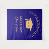 Partei für die gelbe und blaue Graduierung Wandteppich (Vorderseite (Horizontal))