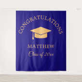 Partei für die gelbe und blaue Graduierung Wandteppich (Vorderseite)