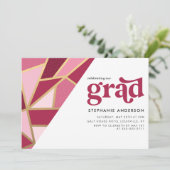 Partei für die geometrische Bewertung von Rosa und Einladung (Stehend Vorderseite)