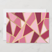 Partei für die geometrische Bewertung von Rosa und Einladung (Rückseite)