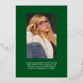 Partei für die geometrische grüne Graduierung eine Folieneinladung (Rückseite)