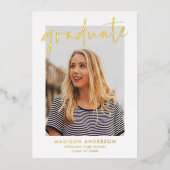 Partei für die Graduation von handgeschriebenem Sk Folieneinladung (Vorderseite)