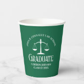 Partei für die Graduierung von Custom Green White Pappbecher (Vorderseite)