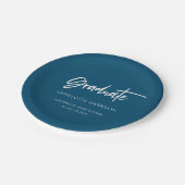 Partei für die Graduierung von Navy und White Mode Pappteller (Schrägansicht)