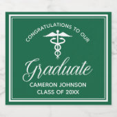 Partei für die grüne medizinische Fachschule Schaumweinetikett (Einzelnes Label)