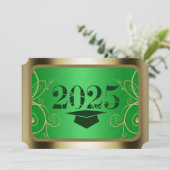 Partei für die grüne und goldene Bildgebung Einladung (Stehend Vorderseite)