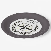 Partei für die juristische Ausbildung Pappteller (Schrägansicht)