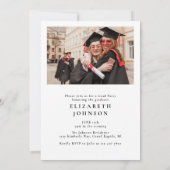 Partei für die moderne Foto Law School Graduation Einladung (Rückseite)