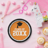 Partei für die Schwarz-Orange-Klasse Pappteller (Party)