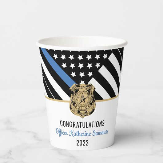 Partei für die Strafverfolgung Pappbecher (Rückseite)