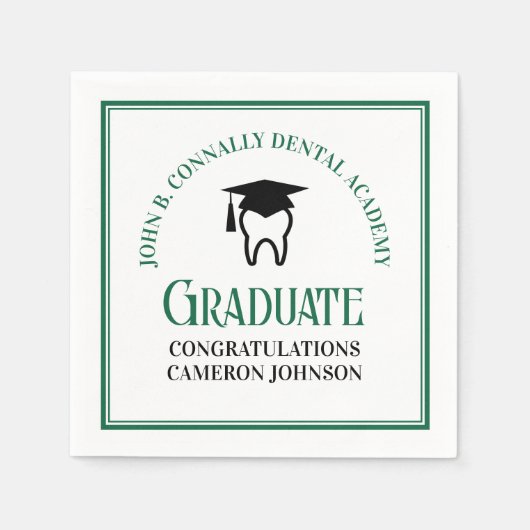 Partei für die Zahnarztpraxis der grünen Zahnärzte Serviette (Vorderseite)