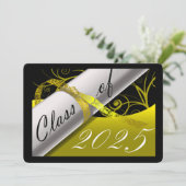 Partei für Gelb und Schwarz Einladung (Stehend Vorderseite)