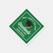 Partei für grüne, weiße Graduate Custom Graduate Serviette (Ecke)
