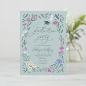 Partei für grüne Wildblumen Einladung (Stehend Vorderseite)