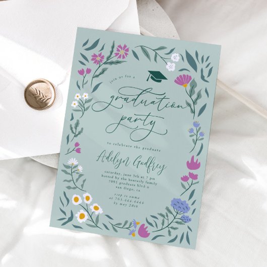 Partei für grüne Wildblumen Einladung