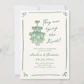 Partei für grünes Engagement mit weißer Hand Einladung (Vorderseite)