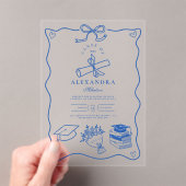 Partei für Illustrierte blaue Graduierung von Hand Acryleinladungen (Insitu (Handheld))