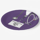 Partei für lila Krankenversicherung Pappteller (Schrägansicht)