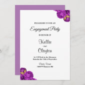 Partei für lila und goldene Zusammenarbeit Einladung (Vorne/Hinten)