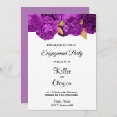 Partei für lila und goldene Zusammenarbeit Einladung (Vorne/Hinten)