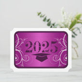 Partei für lila und weiße Bildgebung Einladung (Stehend Vorderseite)