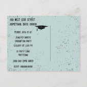 Partei für moderne Texturabschlüsse Einladungspostkarte (Rückseite)