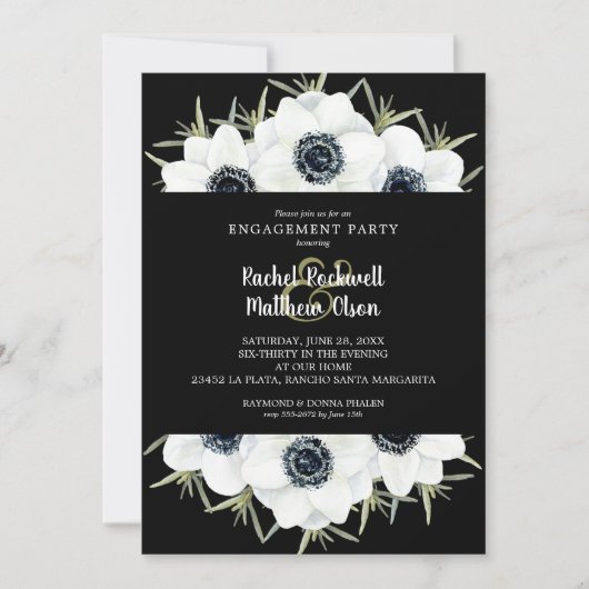 Partei für Schwarz-Weiß-Engagement Einladung (Vorderseite)