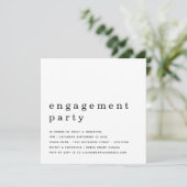 Partei für zeitgemäßes Schwarz-weißes Engagement Einladung (Stehend Vorderseite)