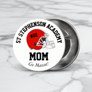 Parteitag Senior Night Football Red Helmet Button