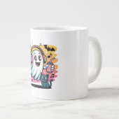 Partgeist mit süßer Halloween-Cartoon-Katze Jumbo-Tasse (Vorderseite Rechts)