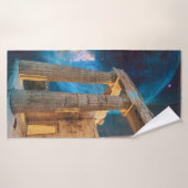 Parthenon Acropolis Griechenland trifft Raumfahrt Badehandtuch (Badehandtuch)