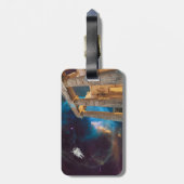 Parthenon Acropolis Griechenland trifft Raumfahrt Gepäckanhänger (Rückseite vertikal)