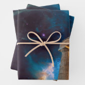Parthenon Acropolis Griechenland trifft Raumfahrt Geschenkpapier Set (Beispiel)
