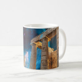 Parthenon Acropolis Griechenland trifft Raumfahrt Kaffeetasse