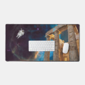 Parthenon Acropolis Griechenland trifft Raumfahrt Schreibtischunterlage (Tastatur & Maus)