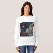 Parthenon Acropolis Griechenland trifft Raumfahrt Sweatshirt (Vorne ganz)