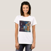 Parthenon Acropolis Griechenland trifft Raumfahrt T-Shirt (Vorne ganz)