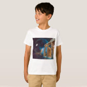 Parthenon Acropolis Griechenland trifft Raumfahrt T-Shirt (Vorne ganz)