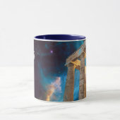 Parthenon Acropolis Griechenland trifft Raumfahrt Tasse (Zentrum)