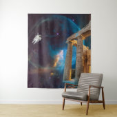 Parthenon Acropolis Griechenland trifft Raumfahrt Wandteppich (Beispiel)