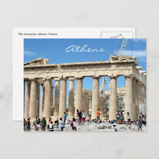 Parthenon Acropolis Postkarte (Vorne/Hinten)