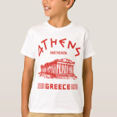 Parthenon - Athen - Grieche (rot) T-Shirt (Vorderseite)