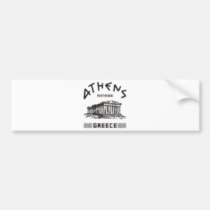 Parthenon - Athen - Grieche (Schwarzes) Autoaufkleber