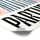 Parthenon Athen Griechenland abstrakte Blumenart Poster (Ecke)