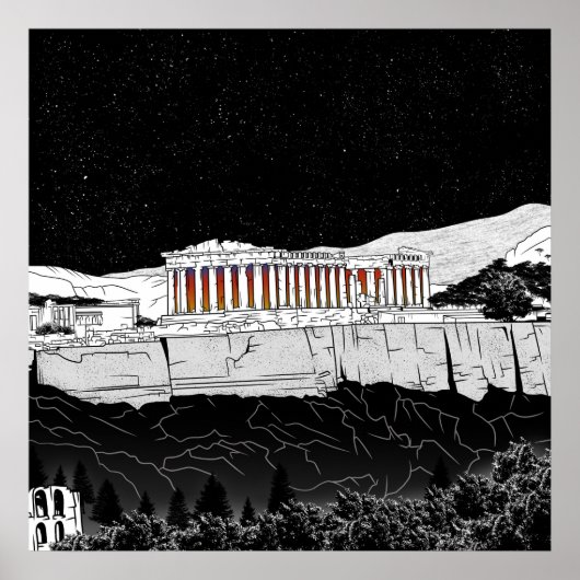 Parthenon Athen Griechenland Poster (Vorne)