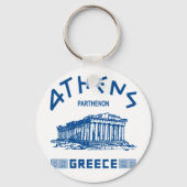 Parthenon - Athen - Griechisch (blau) Schlüsselanhänger (Vorderseite)